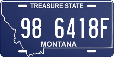 MT license plate 986418F