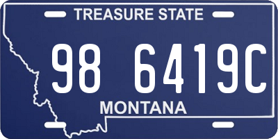 MT license plate 986419C