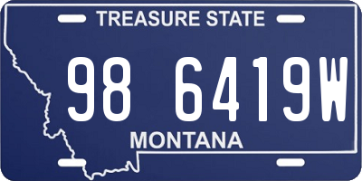 MT license plate 986419W