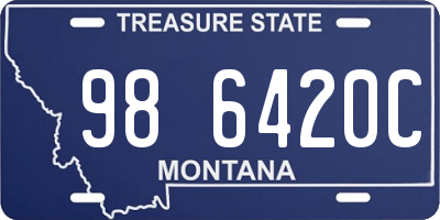 MT license plate 986420C