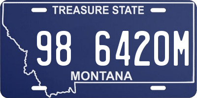 MT license plate 986420M