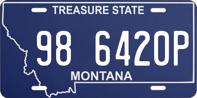 MT license plate 986420P