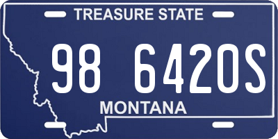 MT license plate 986420S