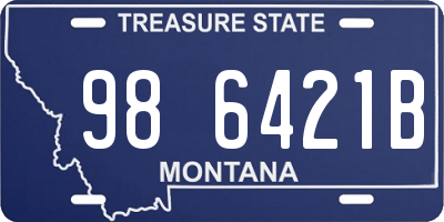 MT license plate 986421B