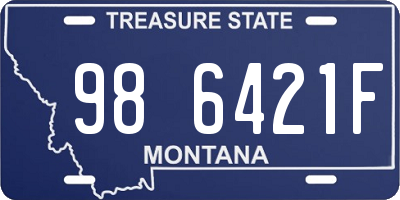 MT license plate 986421F