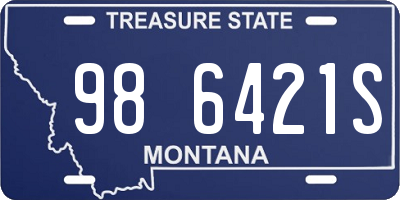 MT license plate 986421S