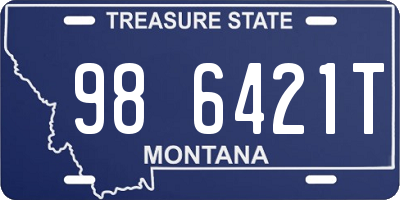 MT license plate 986421T