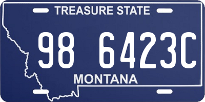 MT license plate 986423C