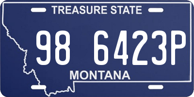 MT license plate 986423P