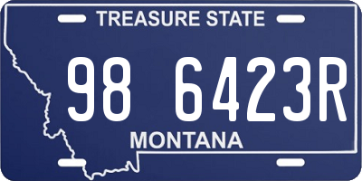 MT license plate 986423R