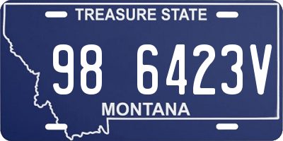 MT license plate 986423V