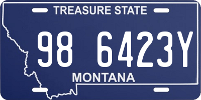 MT license plate 986423Y
