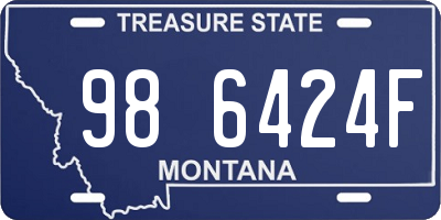 MT license plate 986424F