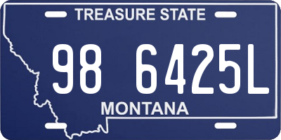 MT license plate 986425L