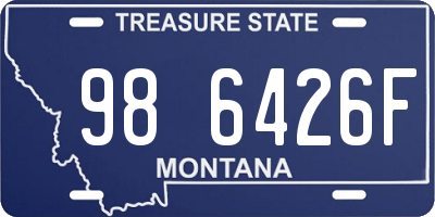 MT license plate 986426F