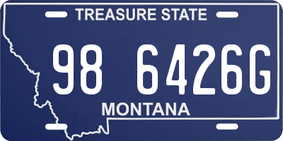 MT license plate 986426G