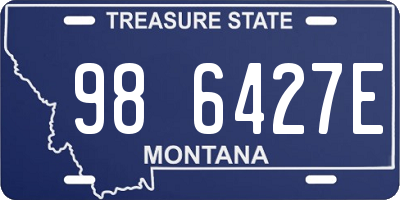 MT license plate 986427E