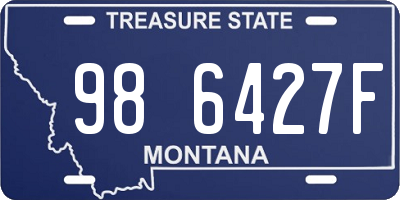 MT license plate 986427F