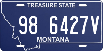 MT license plate 986427V