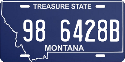MT license plate 986428B