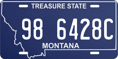 MT license plate 986428C