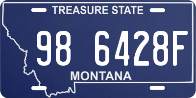 MT license plate 986428F