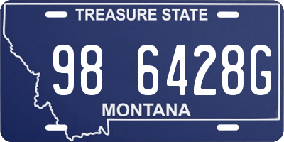 MT license plate 986428G