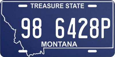 MT license plate 986428P