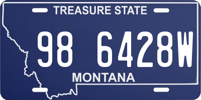MT license plate 986428W