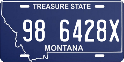 MT license plate 986428X