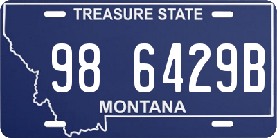 MT license plate 986429B