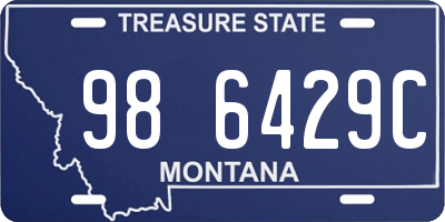 MT license plate 986429C