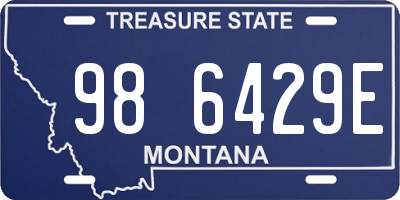 MT license plate 986429E