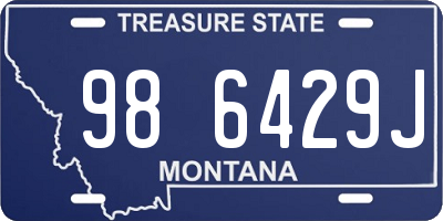MT license plate 986429J
