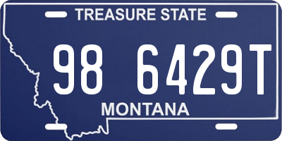 MT license plate 986429T