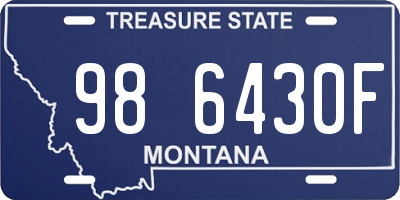 MT license plate 986430F