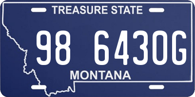 MT license plate 986430G
