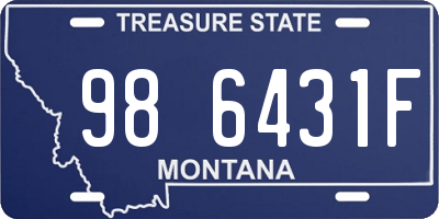 MT license plate 986431F
