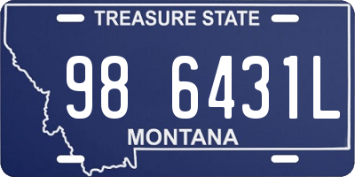 MT license plate 986431L