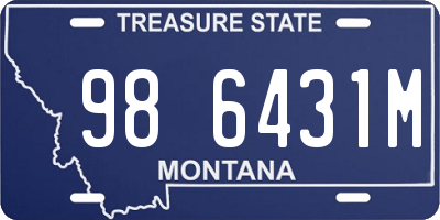 MT license plate 986431M