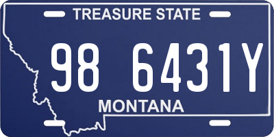 MT license plate 986431Y