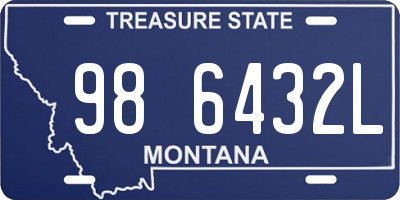 MT license plate 986432L