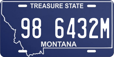 MT license plate 986432M