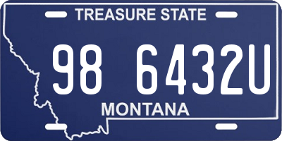 MT license plate 986432U