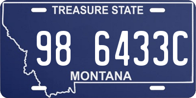 MT license plate 986433C