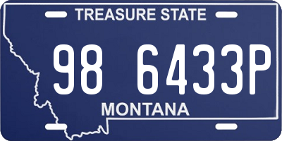 MT license plate 986433P