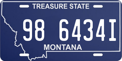 MT license plate 986434I