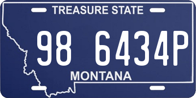 MT license plate 986434P