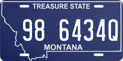 MT license plate 986434Q