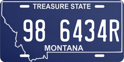 MT license plate 986434R
